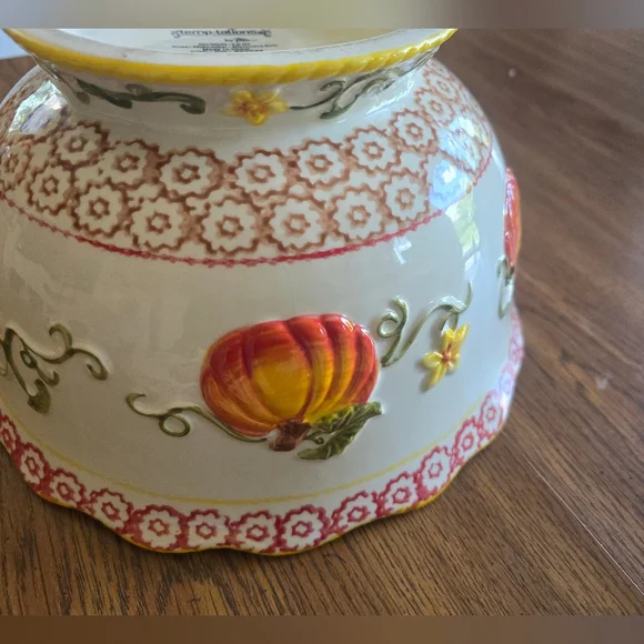 5 Piece Temptations Fall Ceramic Serving Bowl Dish Set - Picture 11 of 16